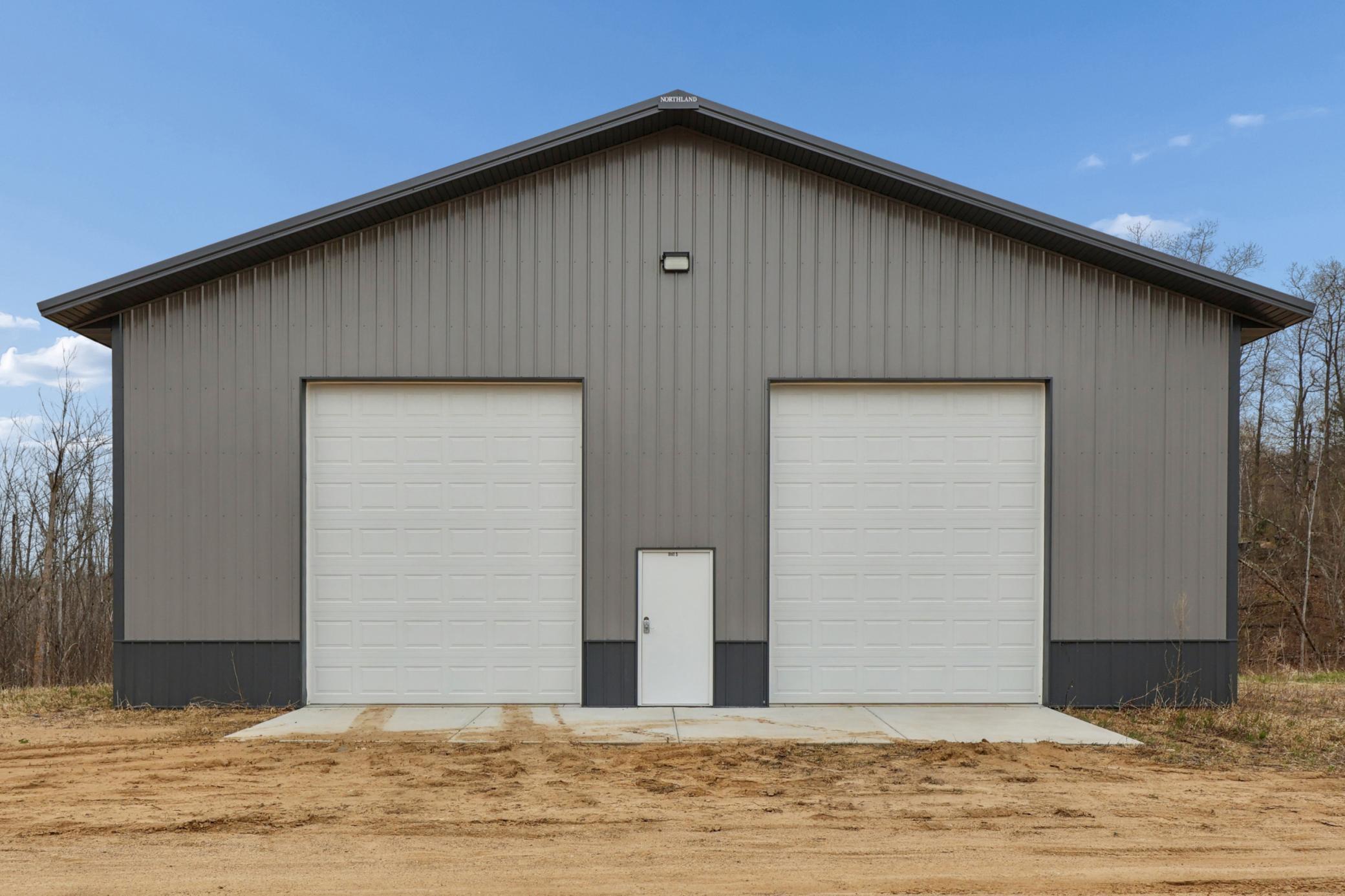 Multiple sites are available. Photo shown is the finished pole building located on Lot 5.
