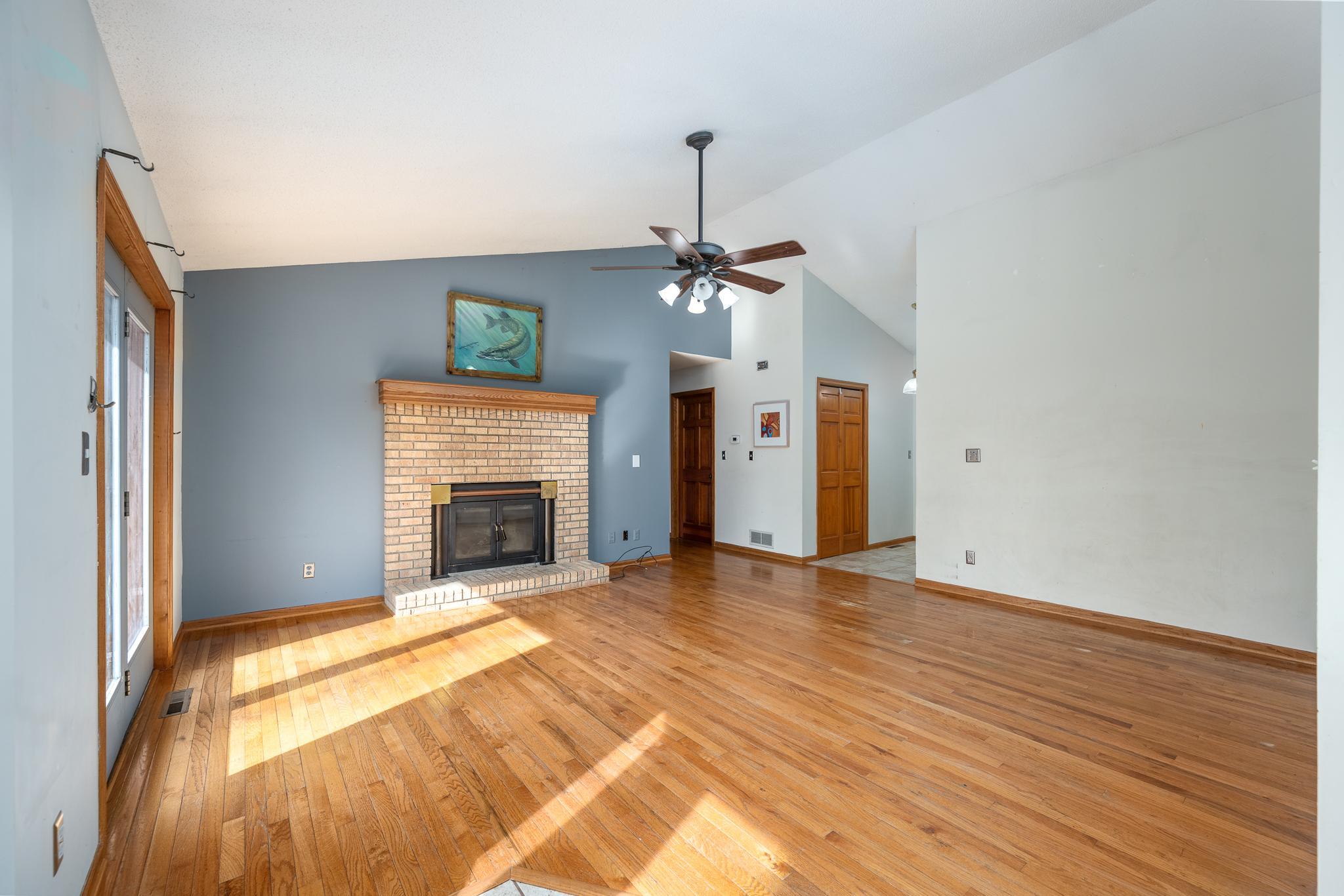 2nd living area w/wood burning fireplace