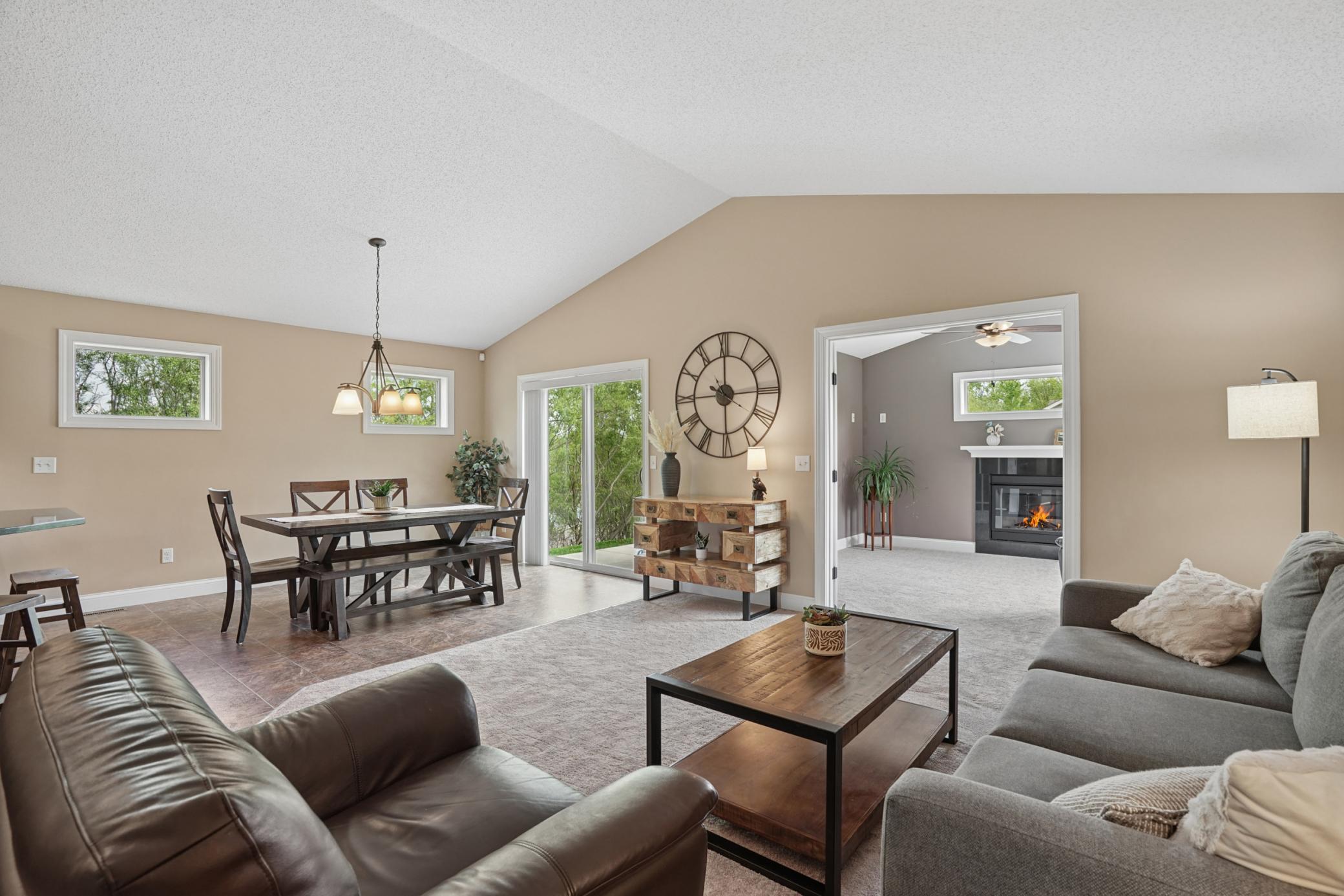 Main floor vaulted ceilings