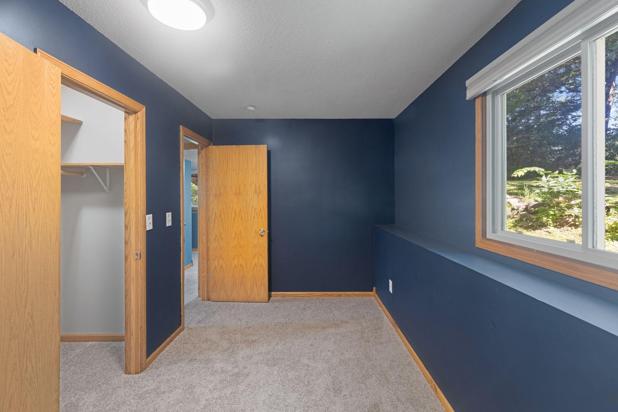 Bedroom #3 also features a large walk-in closet