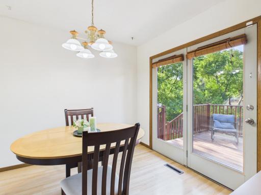 Dining room leading to the deck