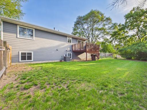 Fenced backyard