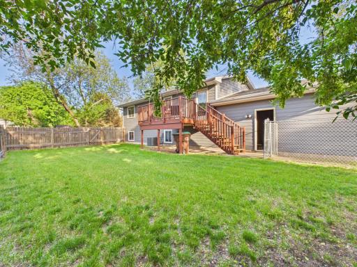 Fenced backyard