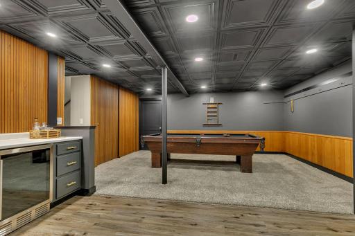 Dedicated billiards area provides a great space for recreation and relaxation.