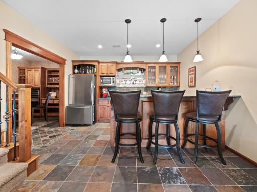 Lower level ultimate bar and entertainment space.