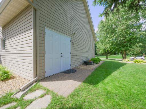 Side garage door perfect for golf cart entry!