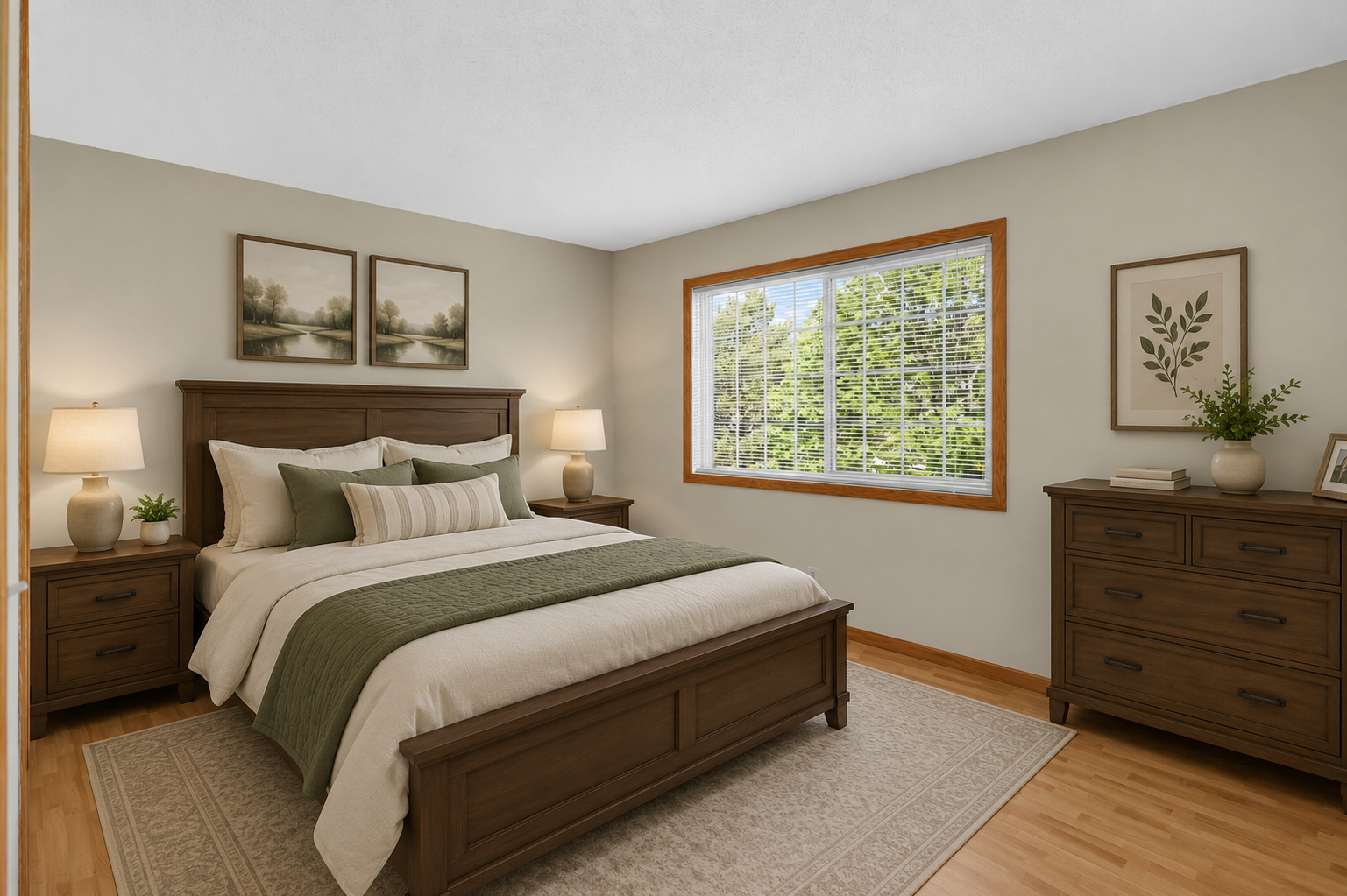 2nd Bedroom with Beautiful lighting