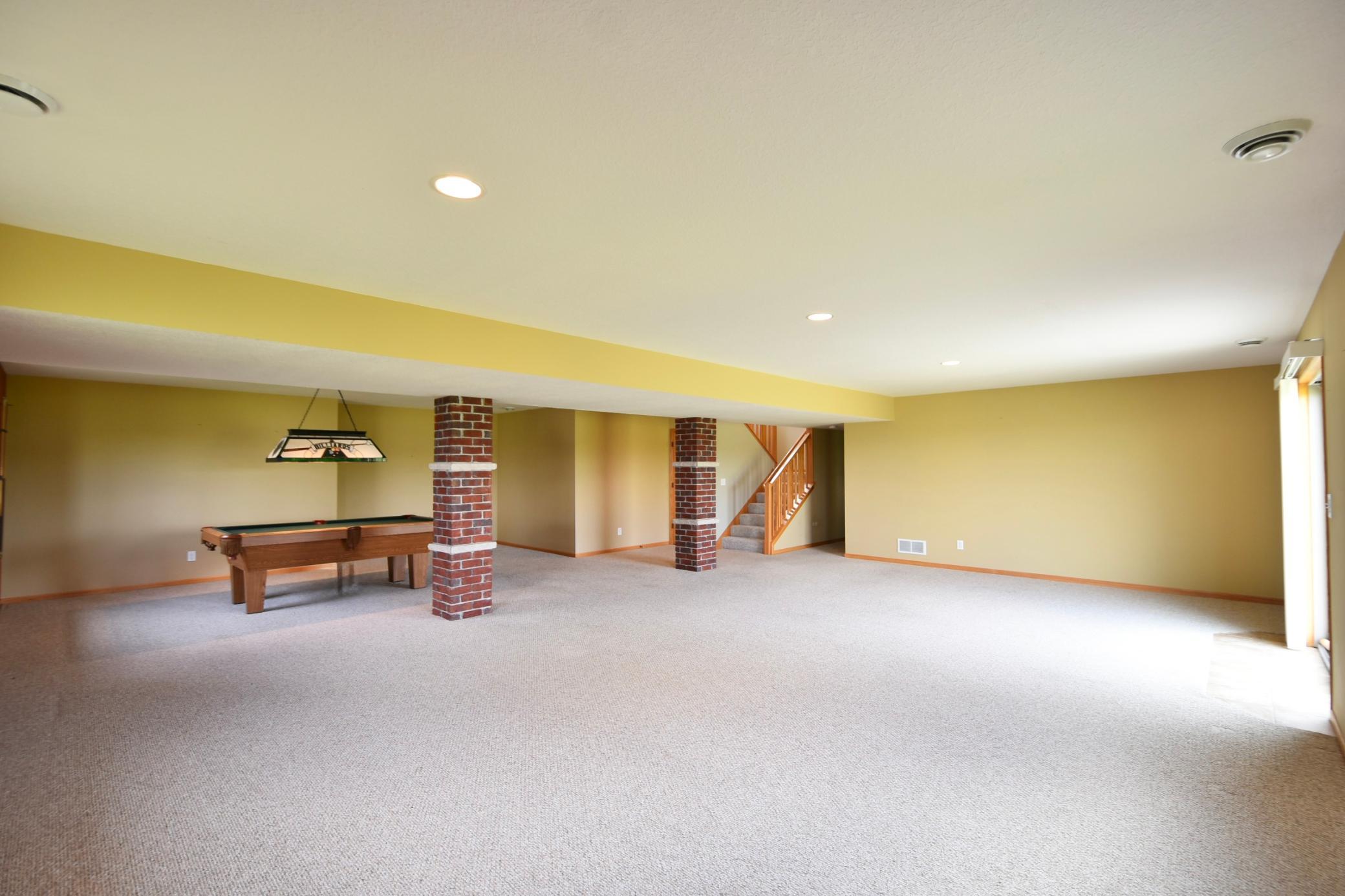 expansive family room-basement