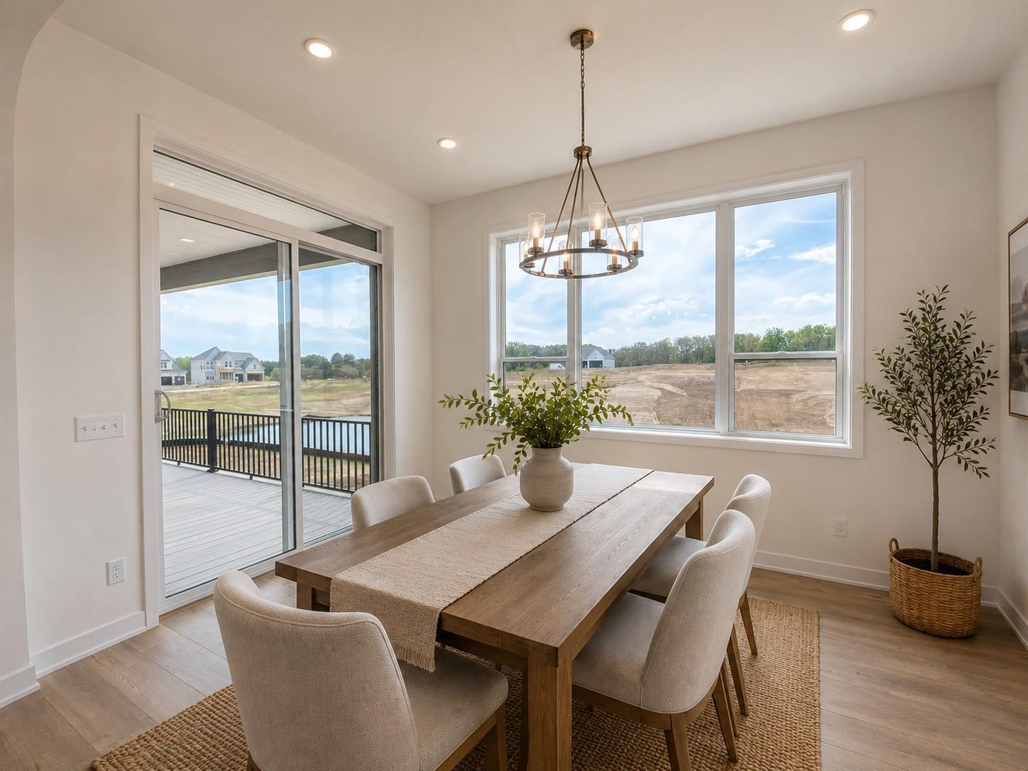 Hampton dinette- staging and landscaping generated using AL for illustrative purposes.