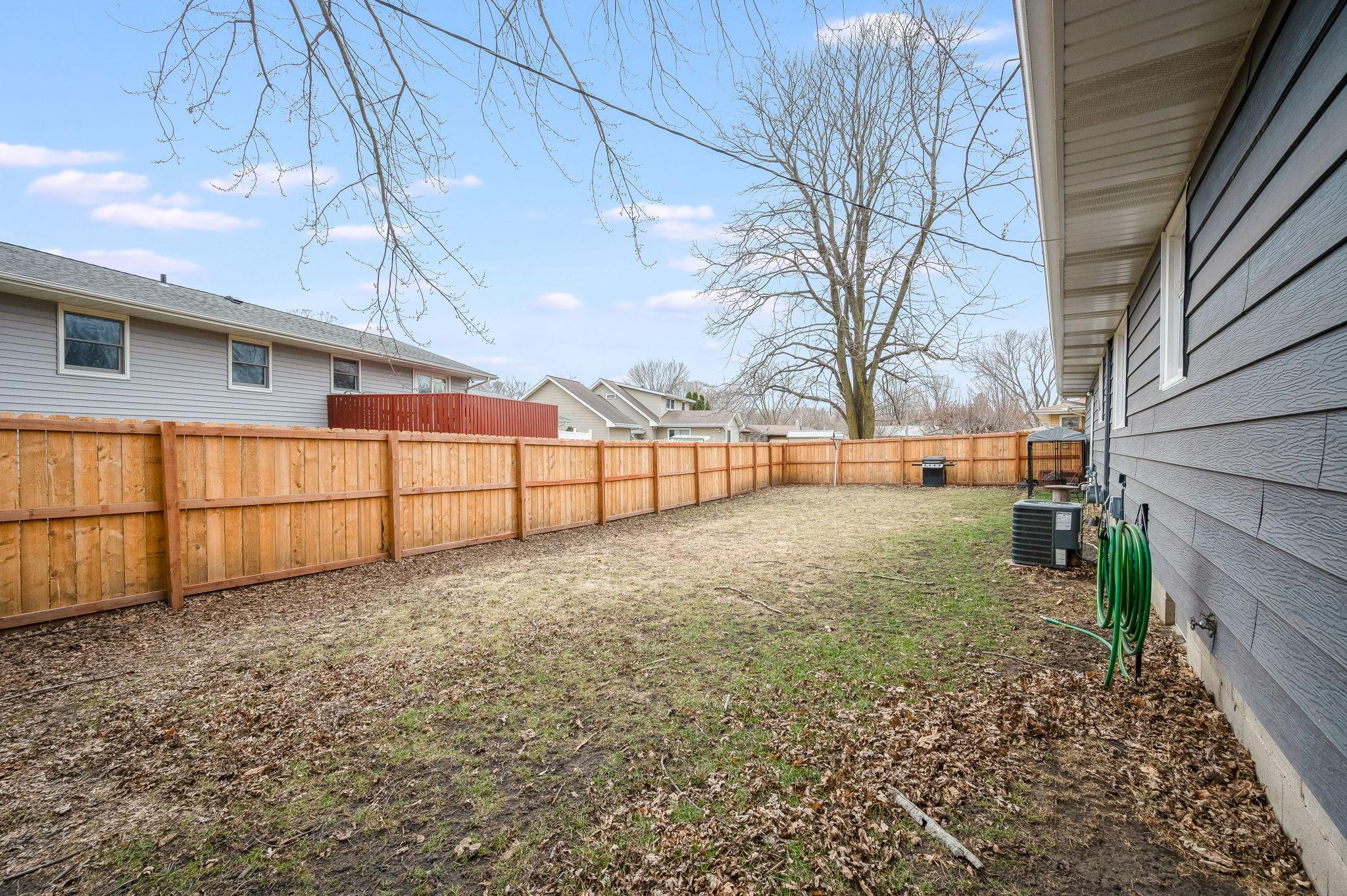 Fenced in Back Yard