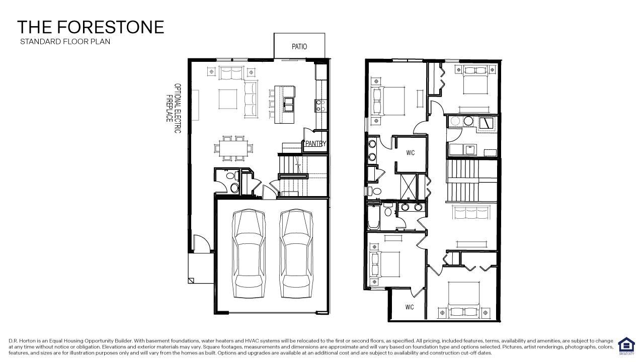 This 4-bedroom layout is 1965 square feet and offers an extra deep garage for even more storage space!