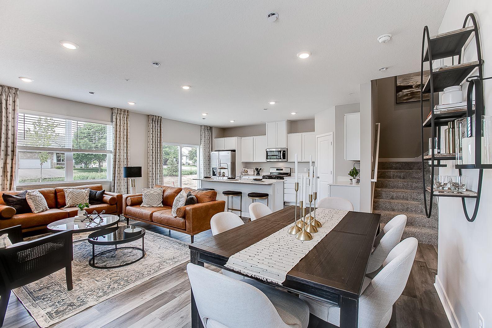 Need more space? There is plenty of room for a larger dining table or additional family room space. *Model home, colors and finishes will vary.
