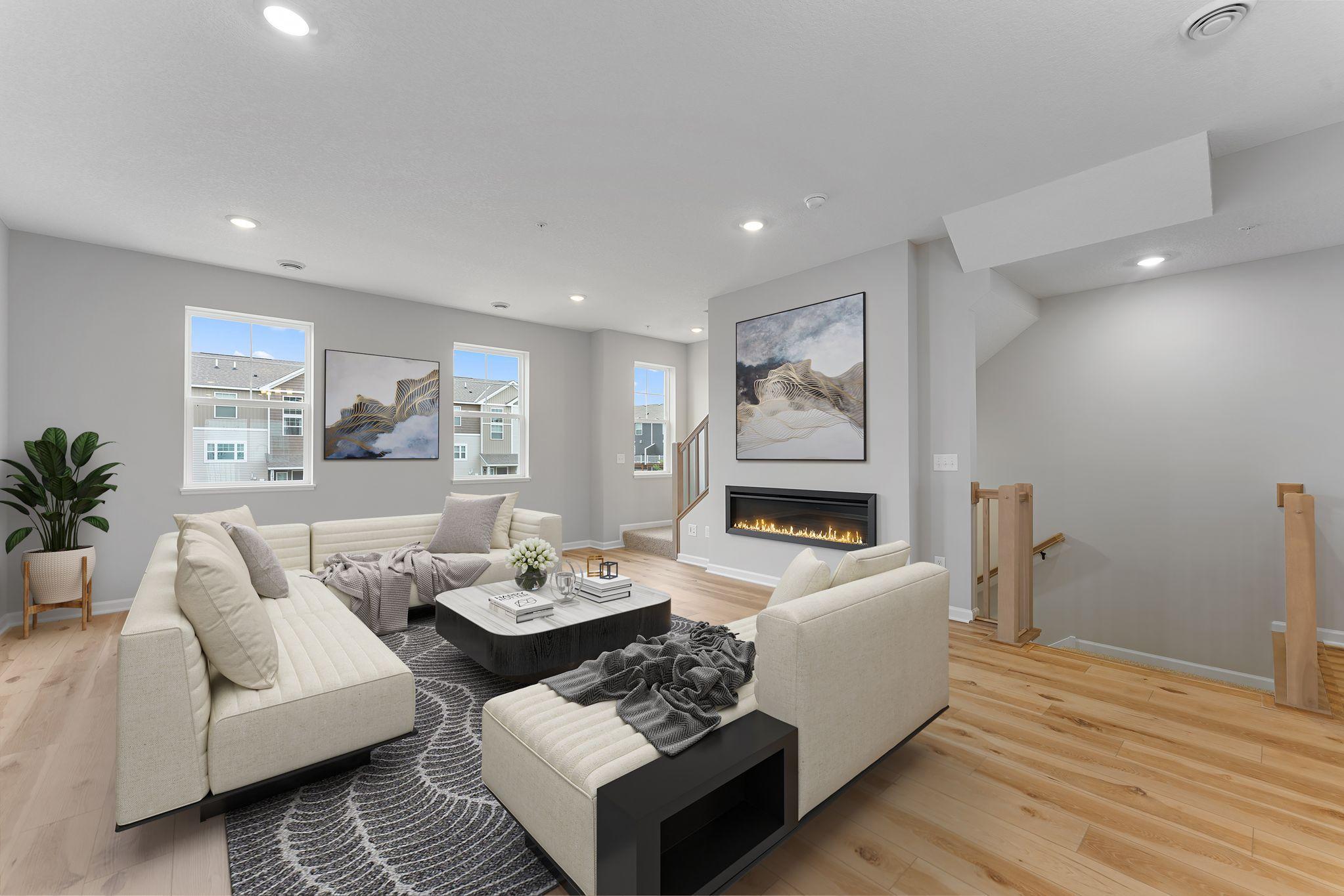 Staged family room.