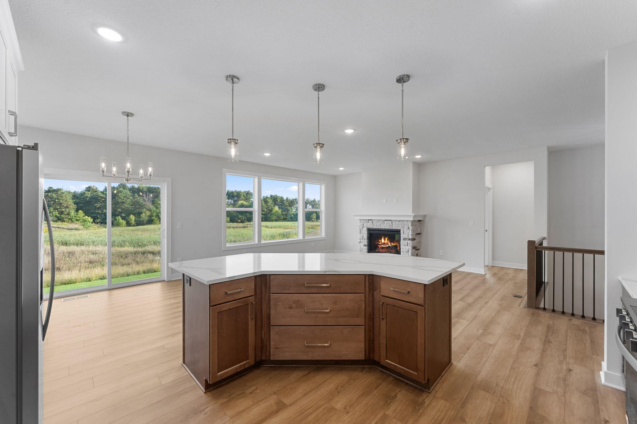 Angled Kitchen Island