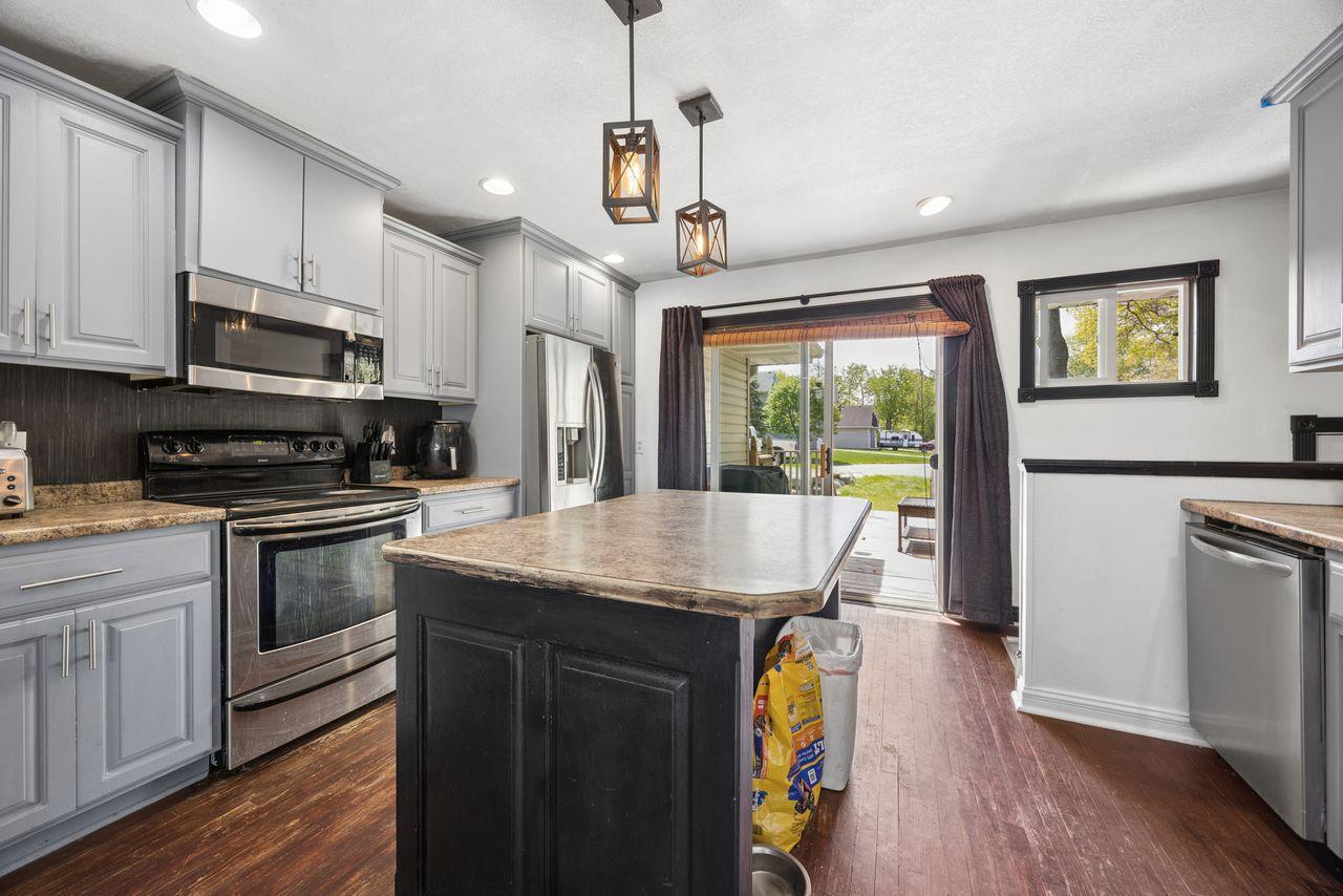 Look out the front and the back from inside your kitchen
