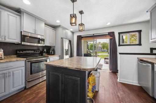 Look out the front and the back from inside your kitchen