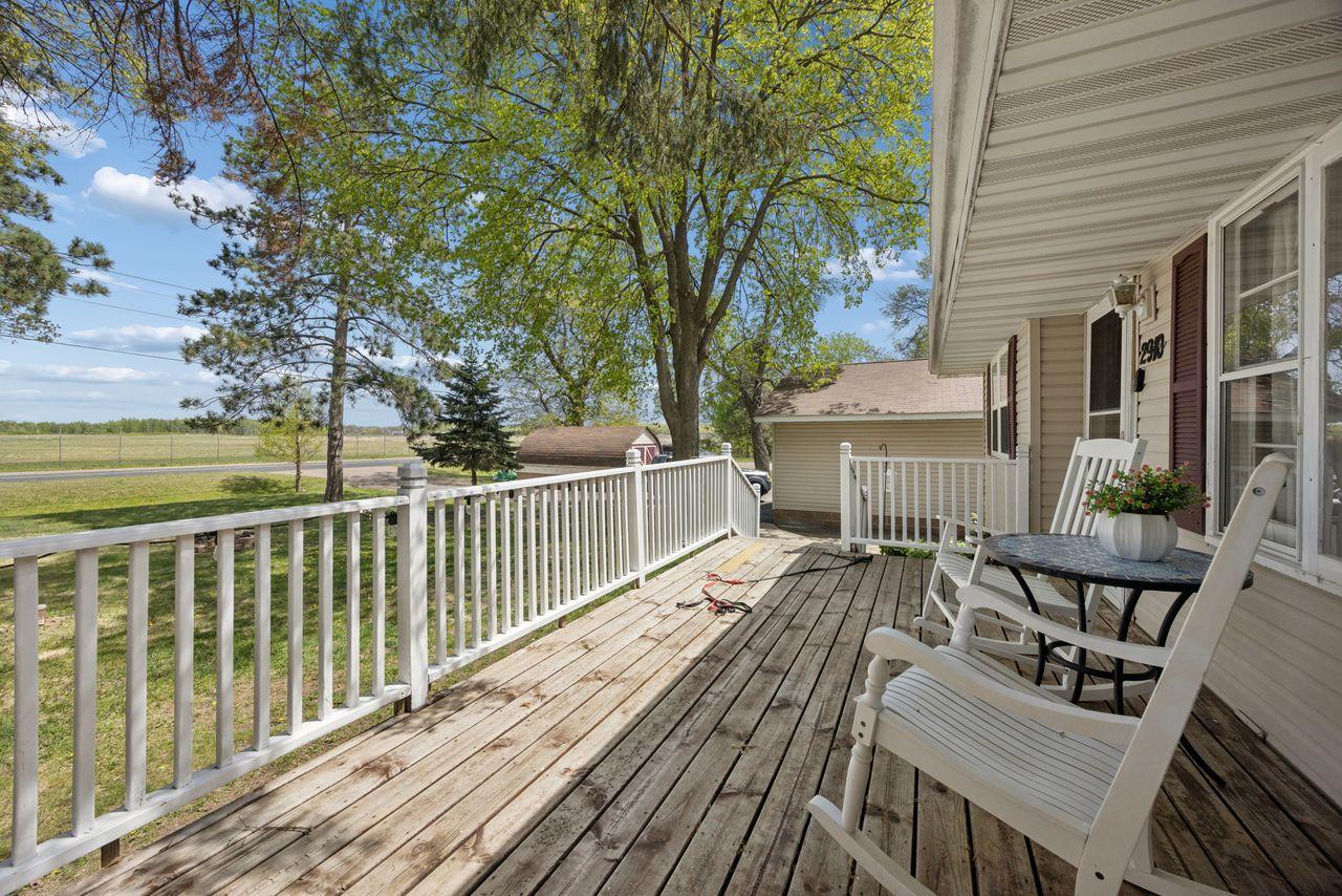 Front porch is ideal for rocking the day away