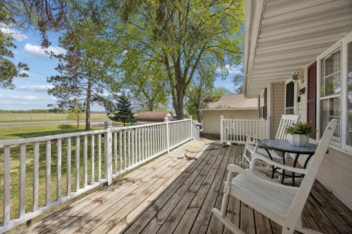 Front porch is ideal for rocking the day away
