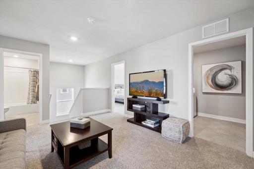 Another view point of upper level loft. Photo of model, colors & options will vary.