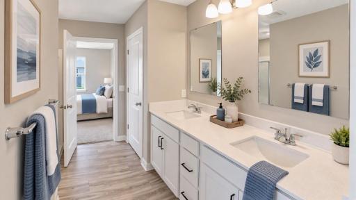 Primary Ensuite Bath - Staged Photo.