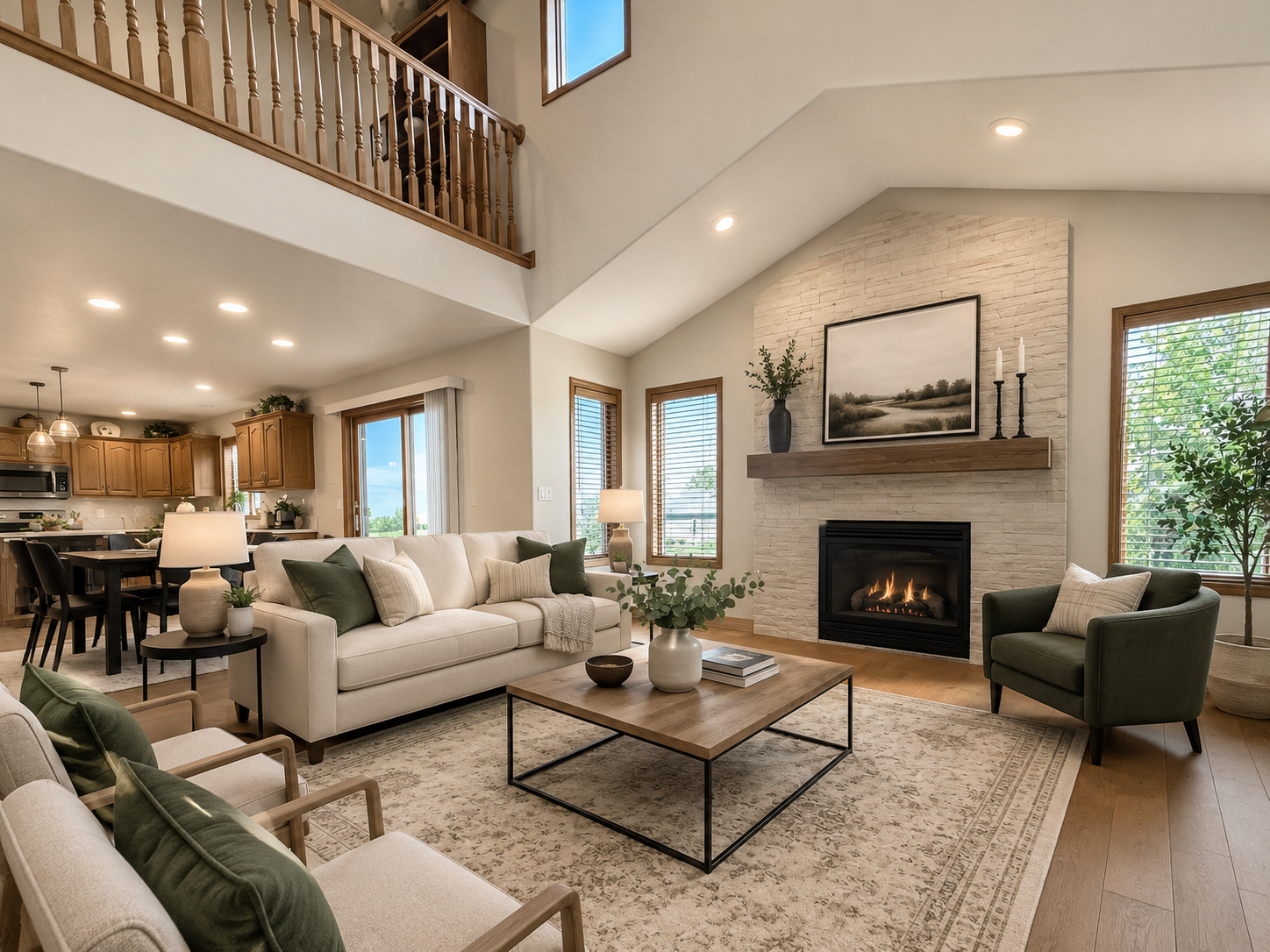 virtually stage living room