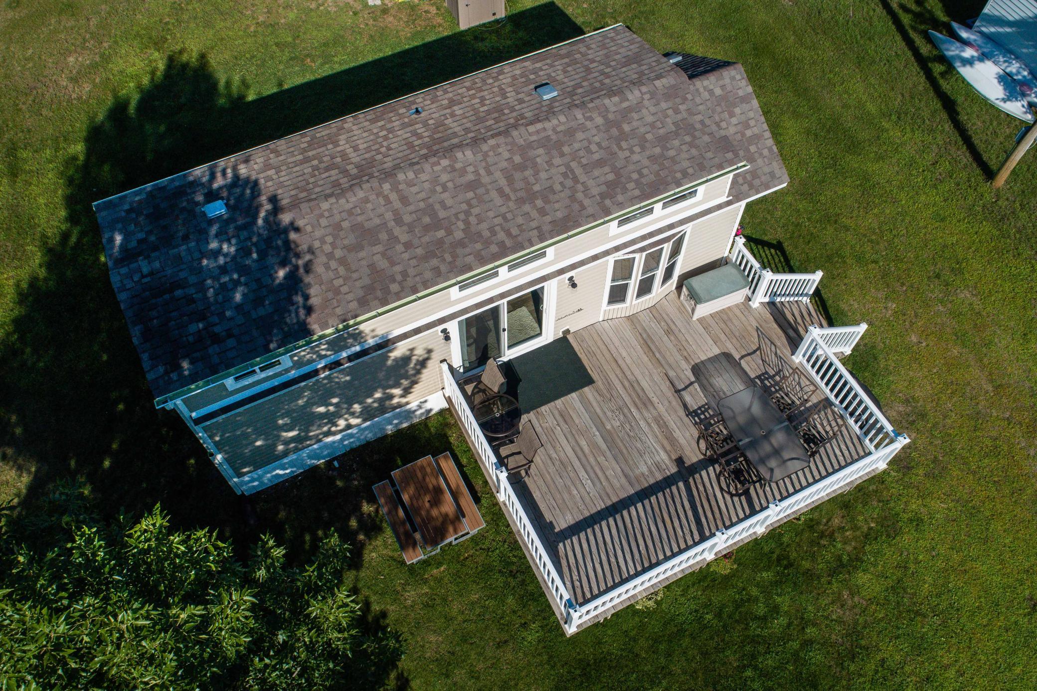 Aerial view of Deck (potential 3 season space could be next to deck)