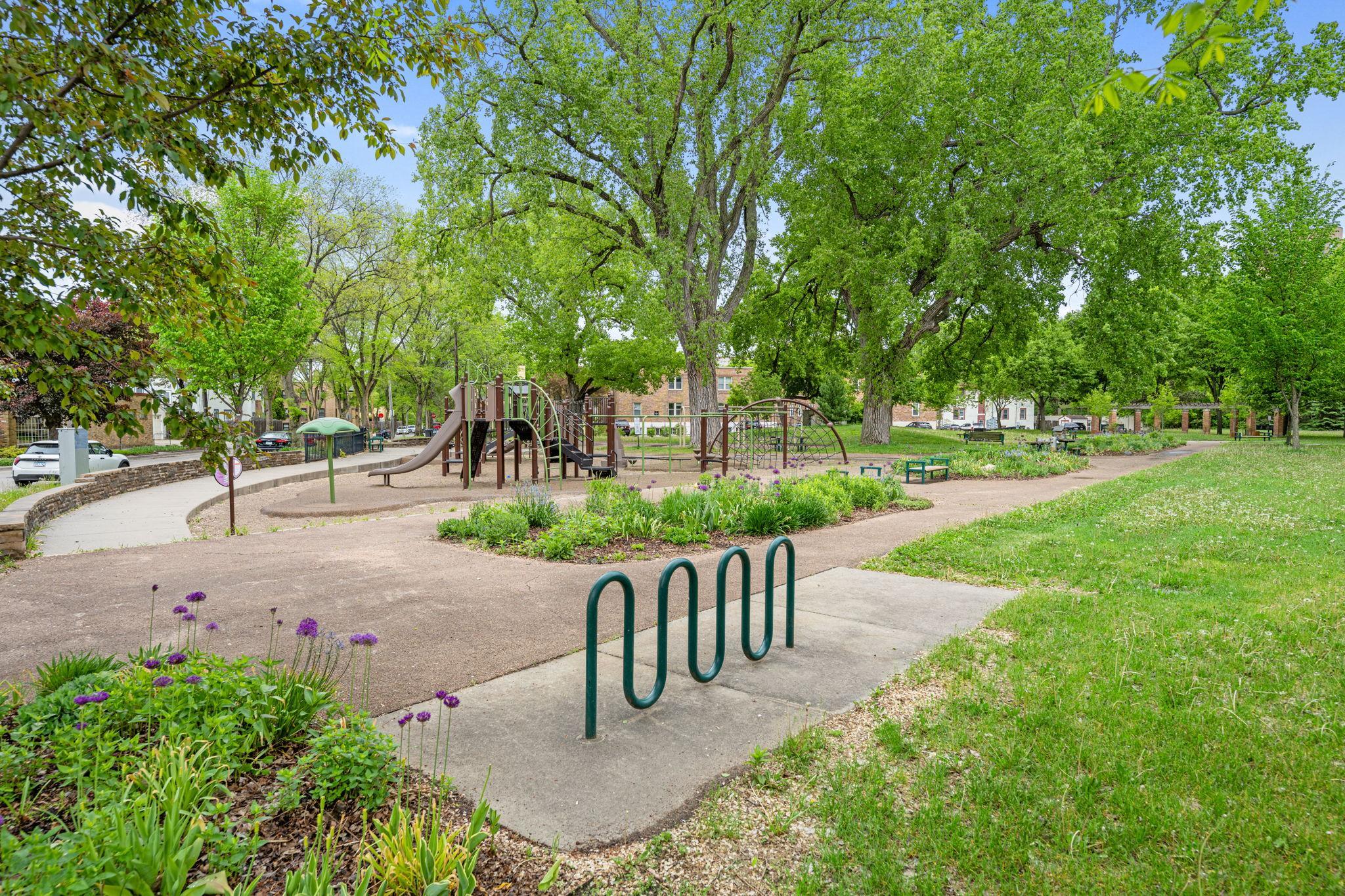 Enjoy nearby parks, playgrounds, green space, and walking paths just moments from the building.