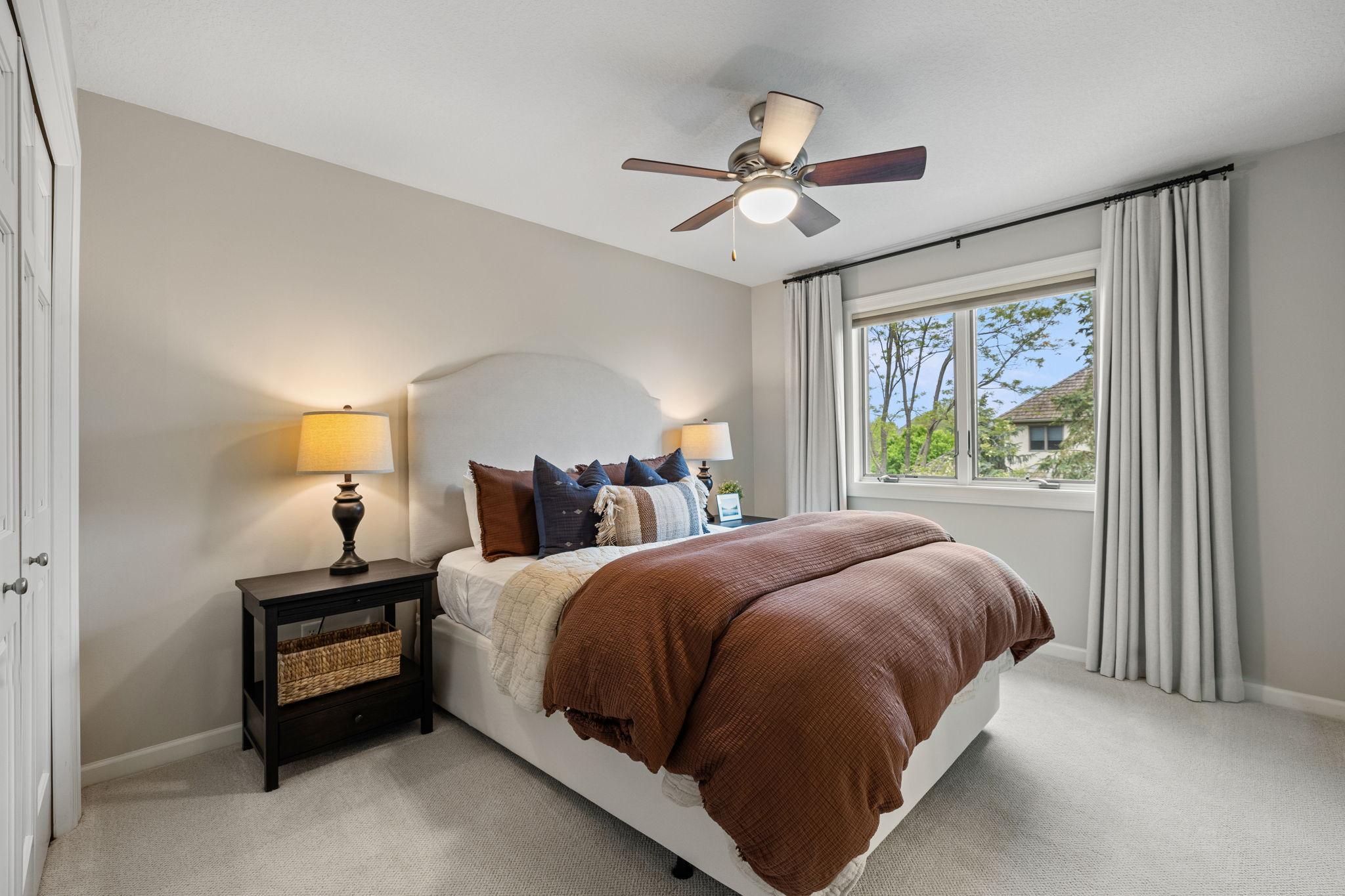 Upper-level bedroom with ensuite bathroom