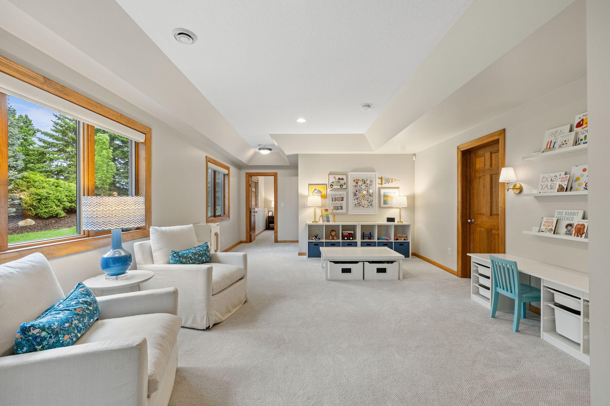 Lower level recreational space