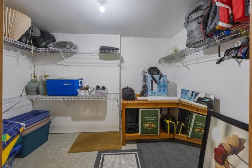 Huge walk-in closet/storage room in bedroom!