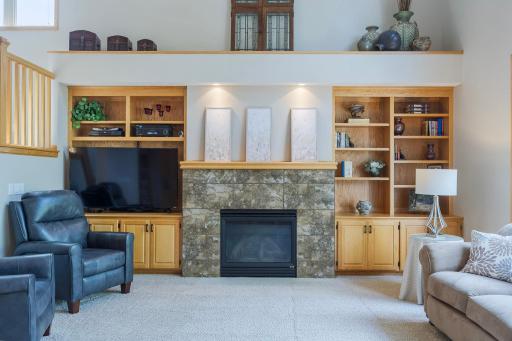 Featuring Stone fireplace and Convenient built-ins!