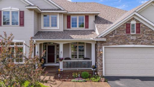Beautiful perennial gardens in front of the porch!