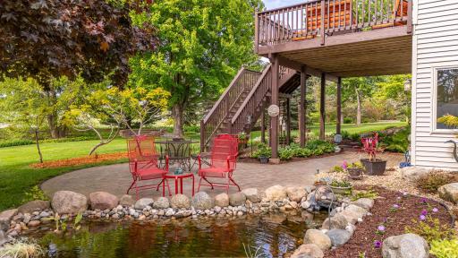 Sit next to the Koi pond and enjoy the serenity!