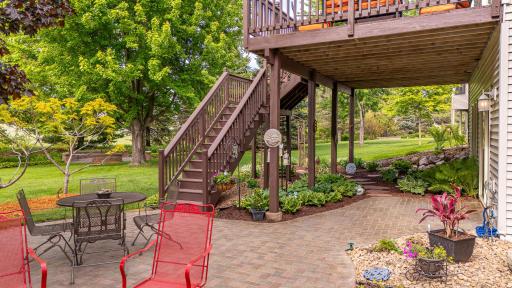Stone Patio explores the gardens and bird houses!