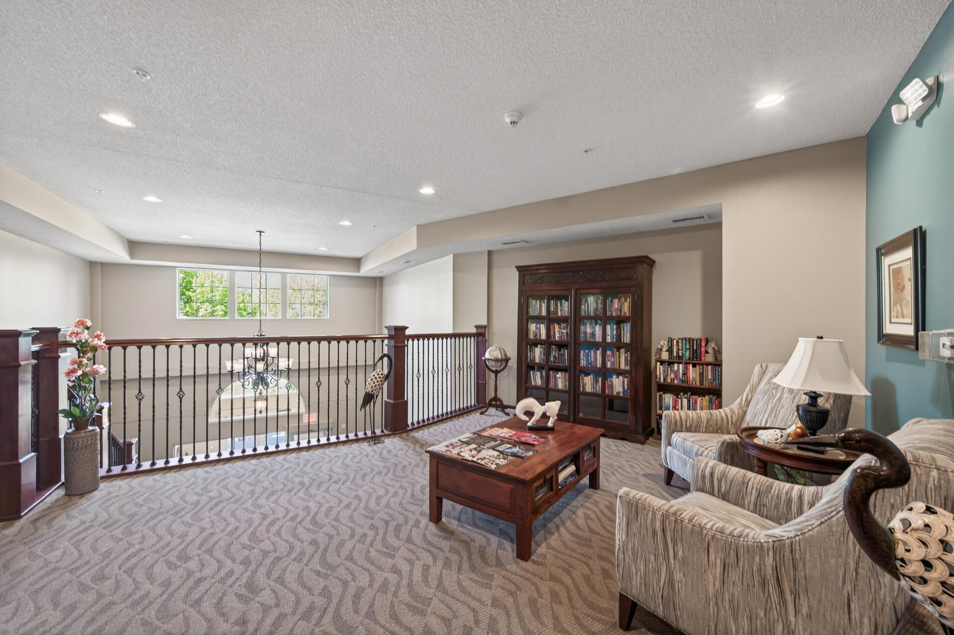 Library area on 2nd floor.