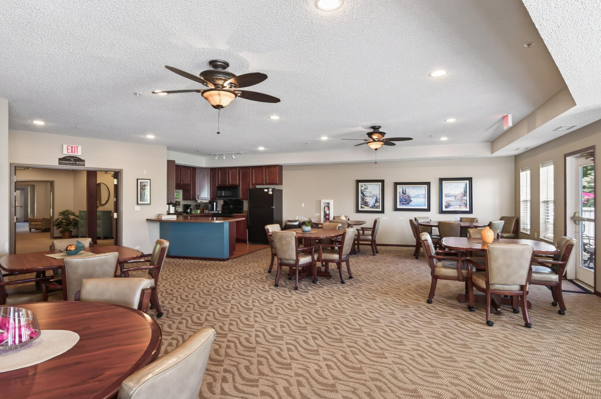 Community room on the main floor.