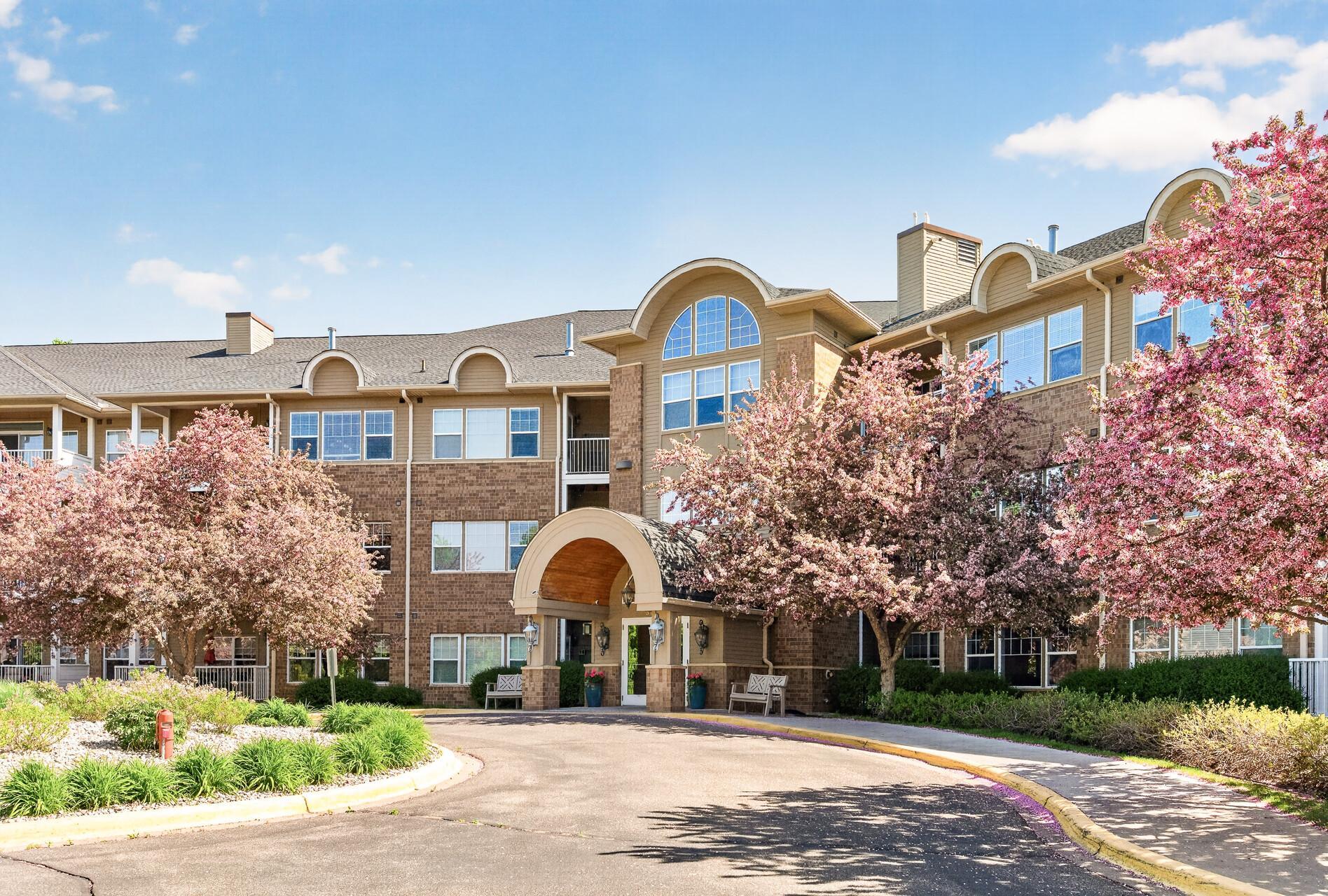 Beautiful curb appeal and cherry blossoms!