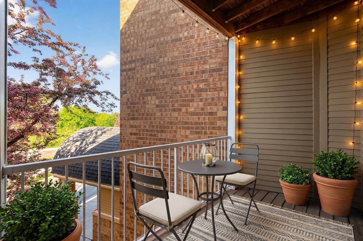 Virtually staged balcony.