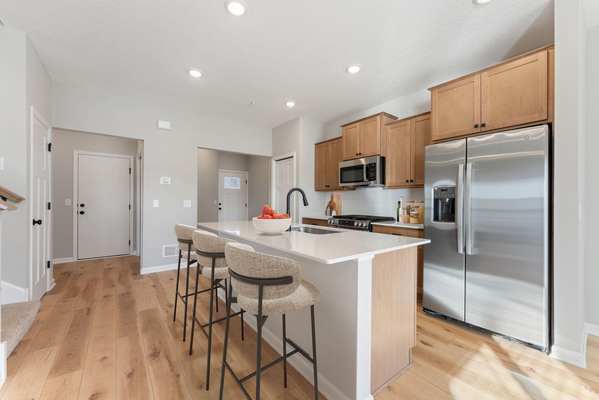 Virtually staged-open concept