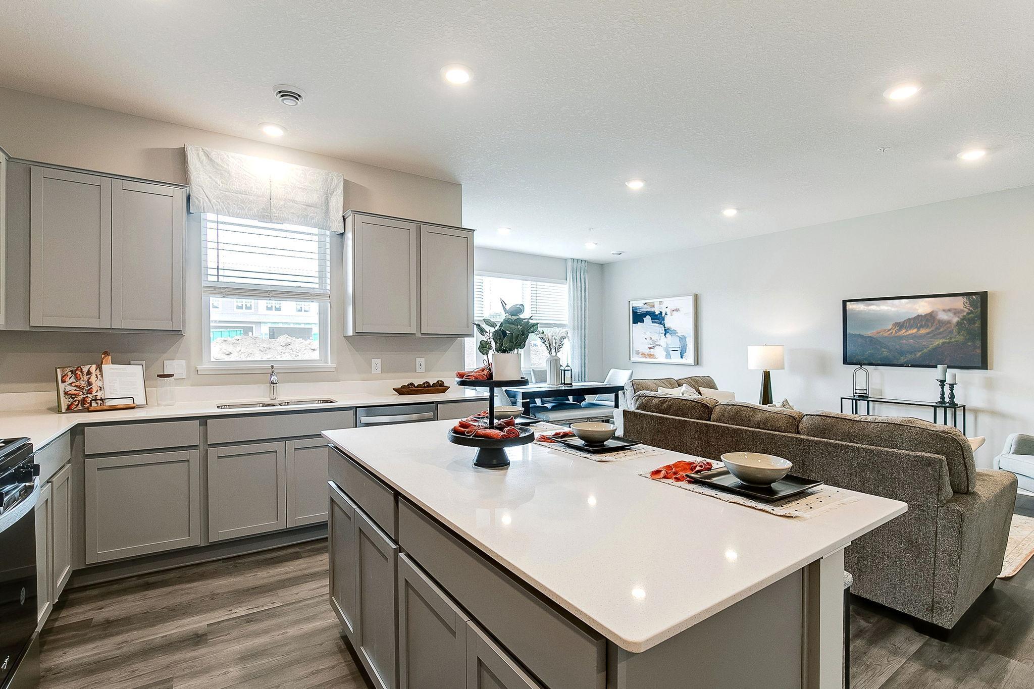 Need more space? There is plenty of room for a larger dining table or additional family room space. *Model home, colors and finishes will vary.