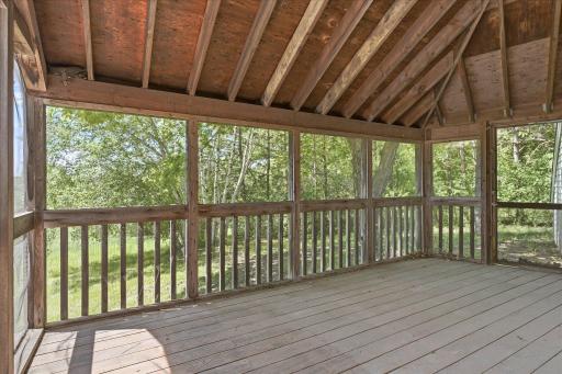 Screened porch conveniently off kitchen and dining
