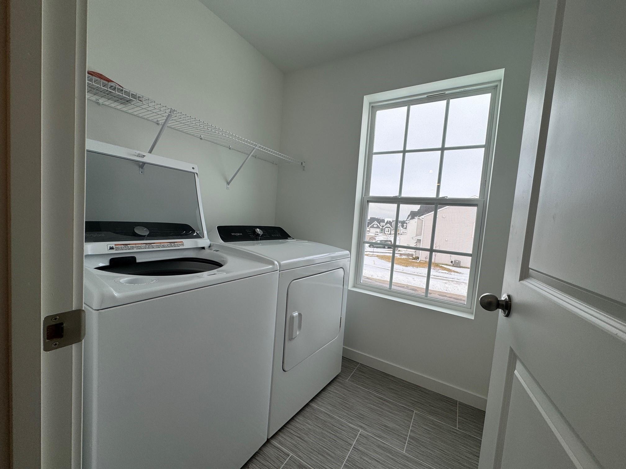Laundry. Photo is of a similar Lowry home.
