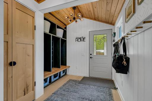 Entryway with ample storage for family and guests
