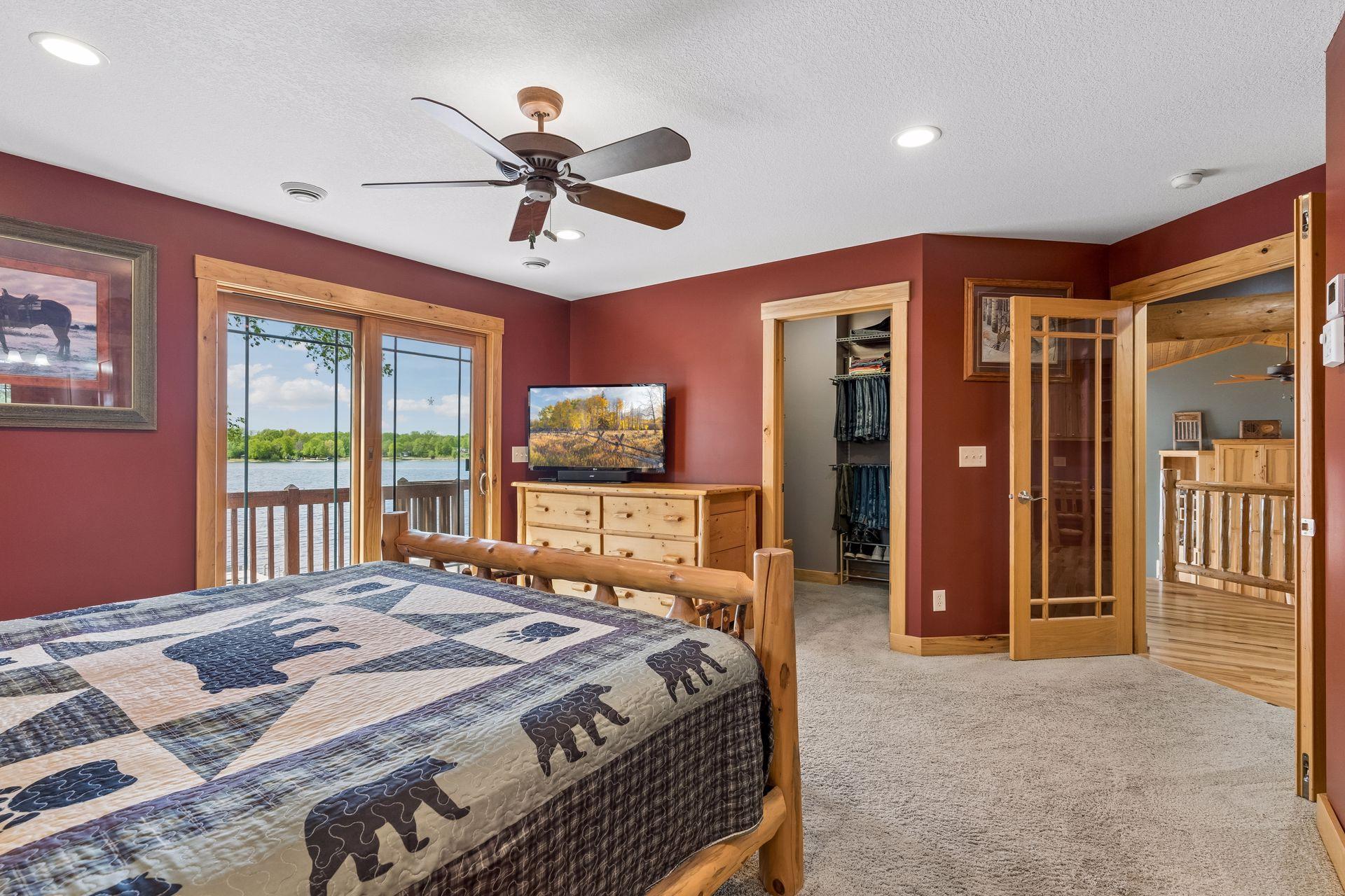 Large Walk-In Closet and Panoramic Lake Views