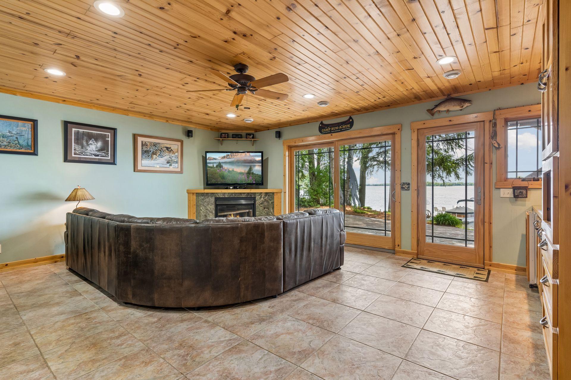 Main Level Family Room with Heated Flooring