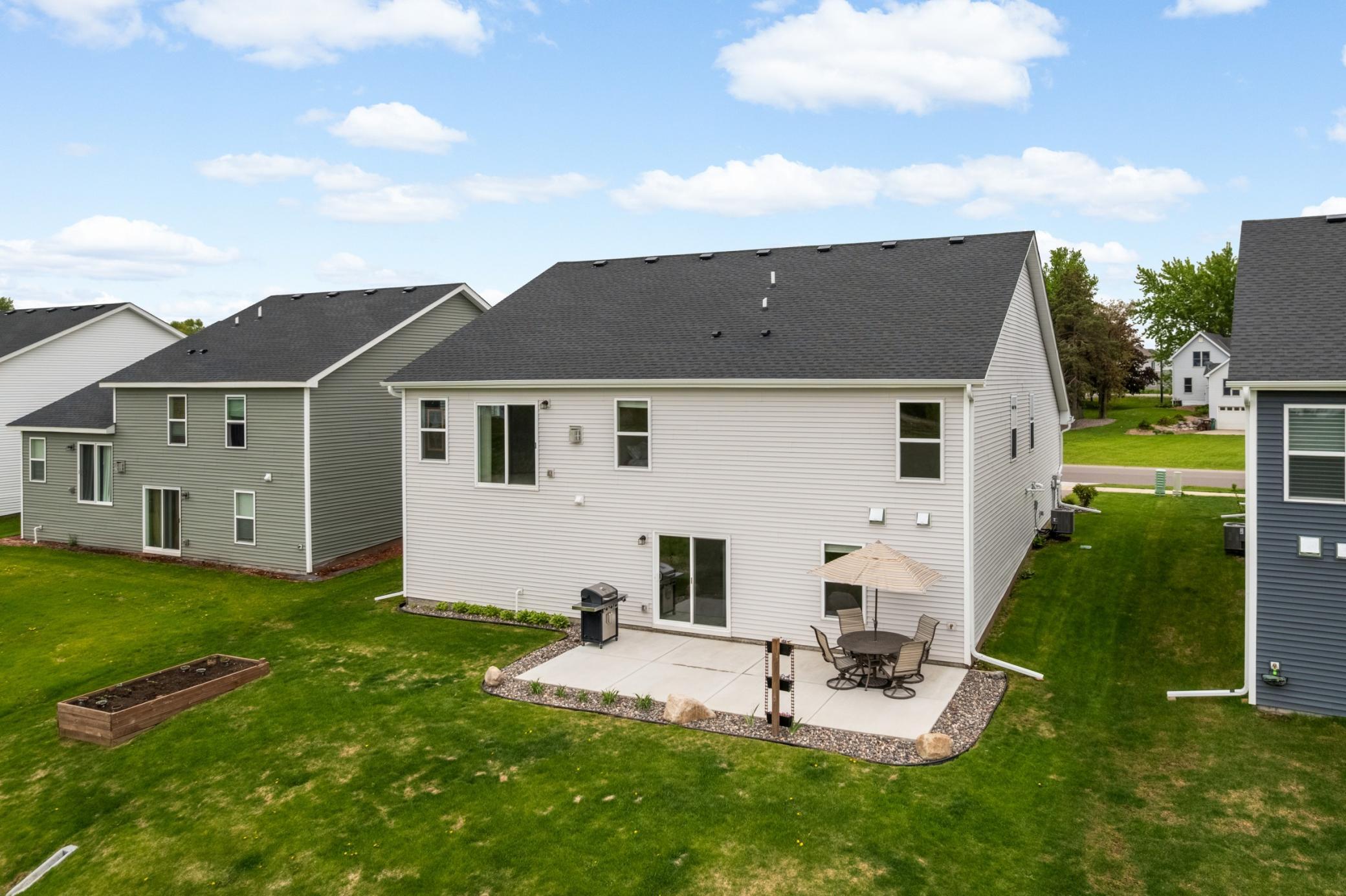 A view of the back of the home.