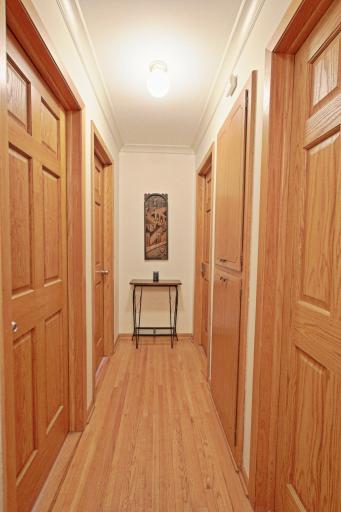Beautiful hardwood floors and 6 panel doors lead to 3 bedrooms on upper level