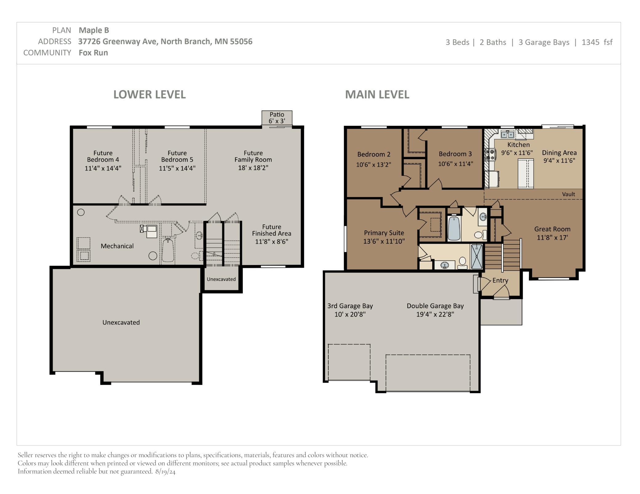 Floor Plan. Photos and renderings may not depict actual plan, materials, & finishes may vary. All measurements are approximate.