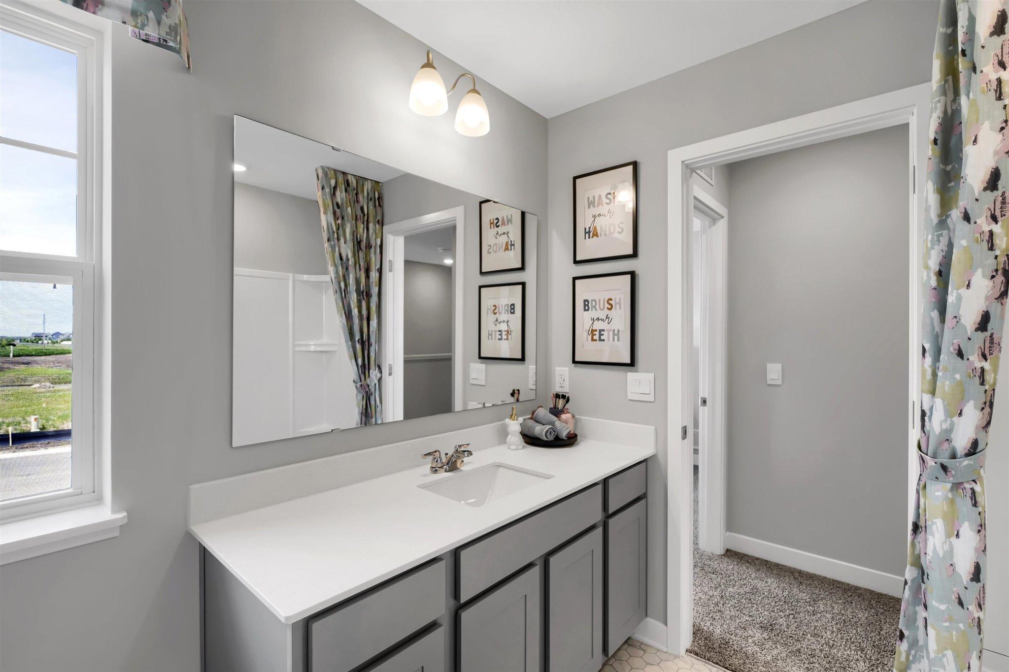 Primary bathroom.