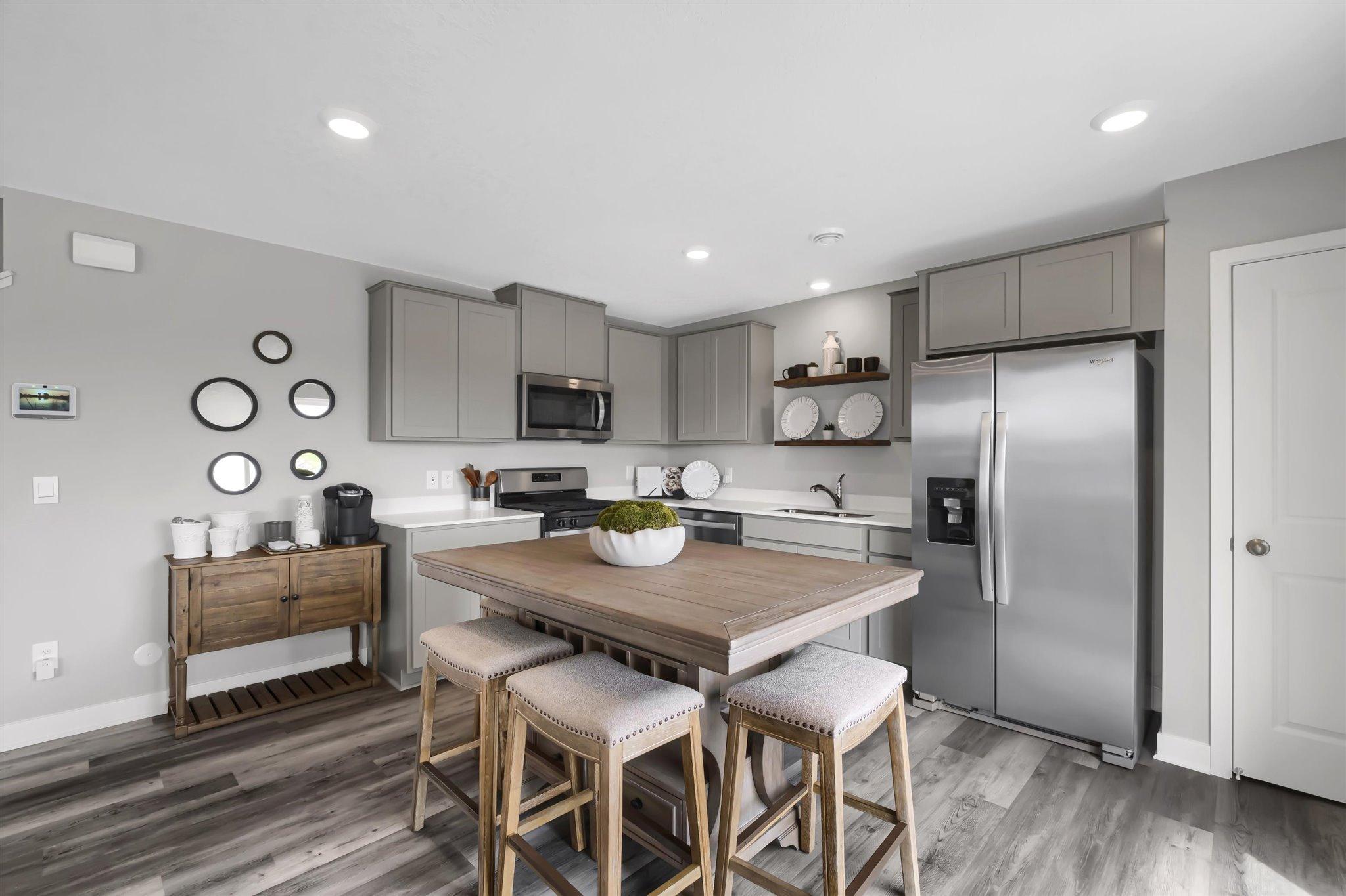 Lots of cabinets plus a full pantry gives you ample storage.
